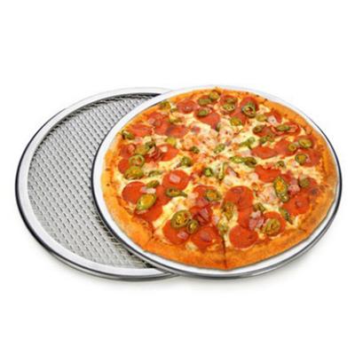 Aluminium Round Non-stick Mesh Pizza Screen Plate Pan Baking Tray Bakeware Tool