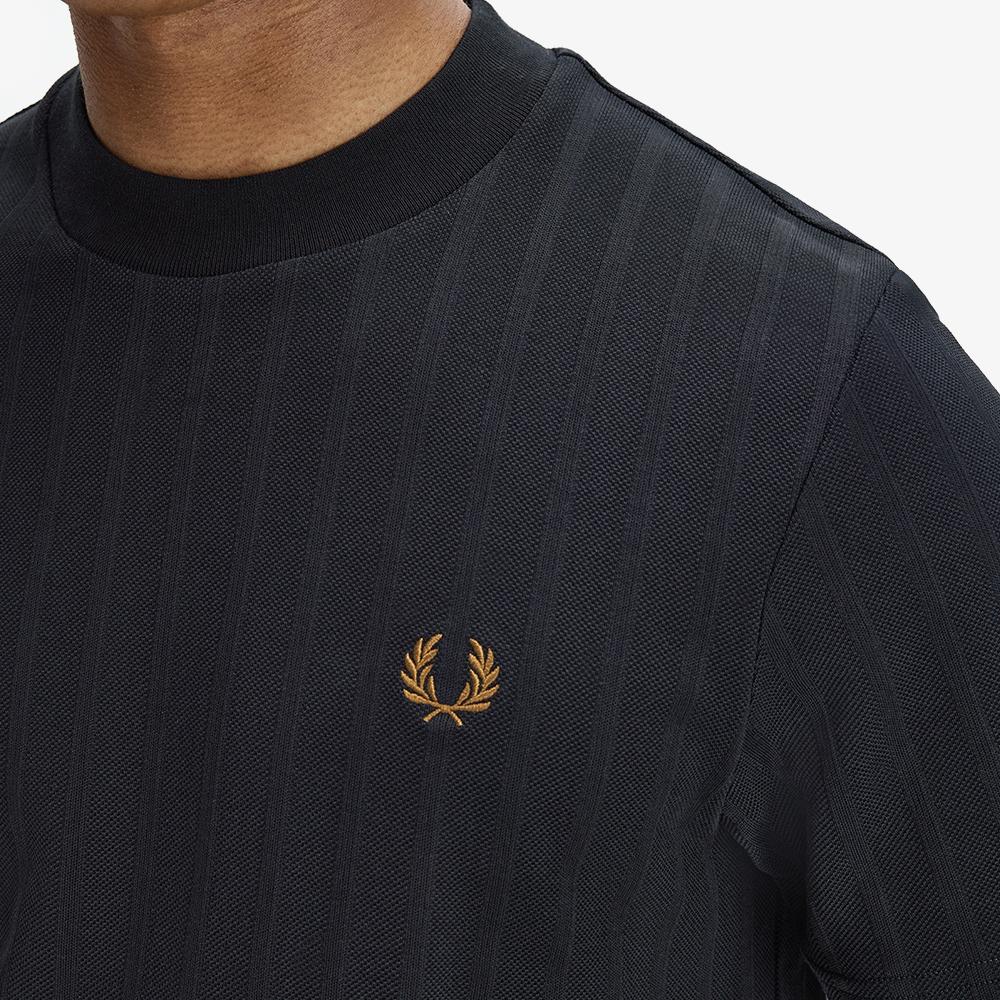 Fred Perry [Sharp] Pique Stripe T-Shirt - Black Afpm2612392-102