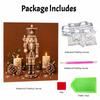 DIY Framed Pearl Painting Kit with Nutcracker Soldier 5D Sparkling Bead Art Canvas Ready to Display Home Decor Christmas Gift Idea