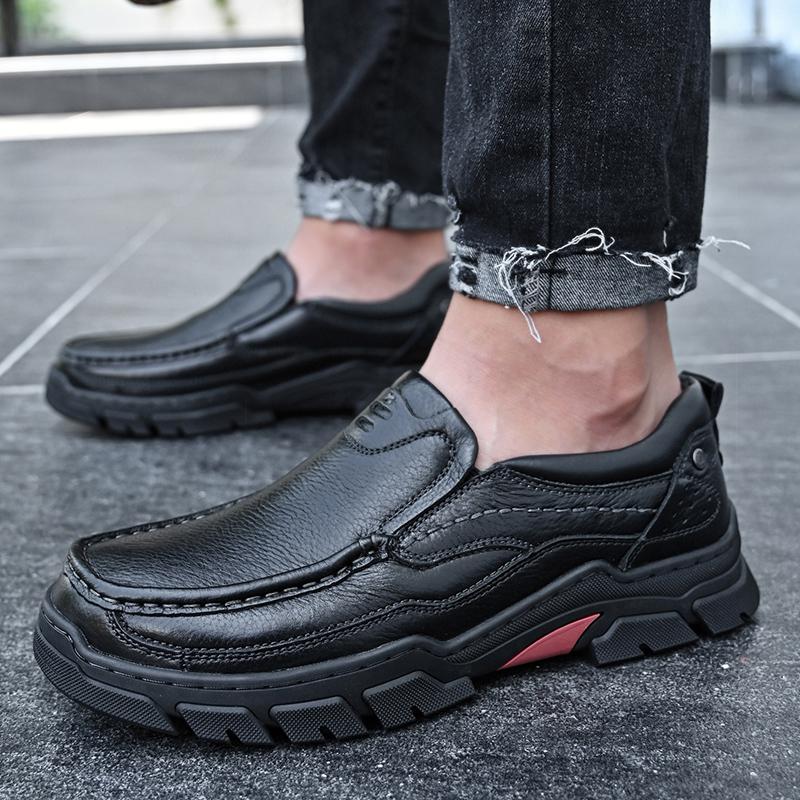 Men Loafers Luxury Slip On Boat Shoes High Quality Genuine Leather Loafer Shoes Walking Casual Shoe For Work Office Outdoor Shoe