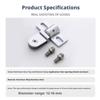 Zinc Alloy Stainless Steel Bathroom Glass Door Clip Rotating Door Shaft Hinge No Rust Shower Accessory for Bathroom Decor