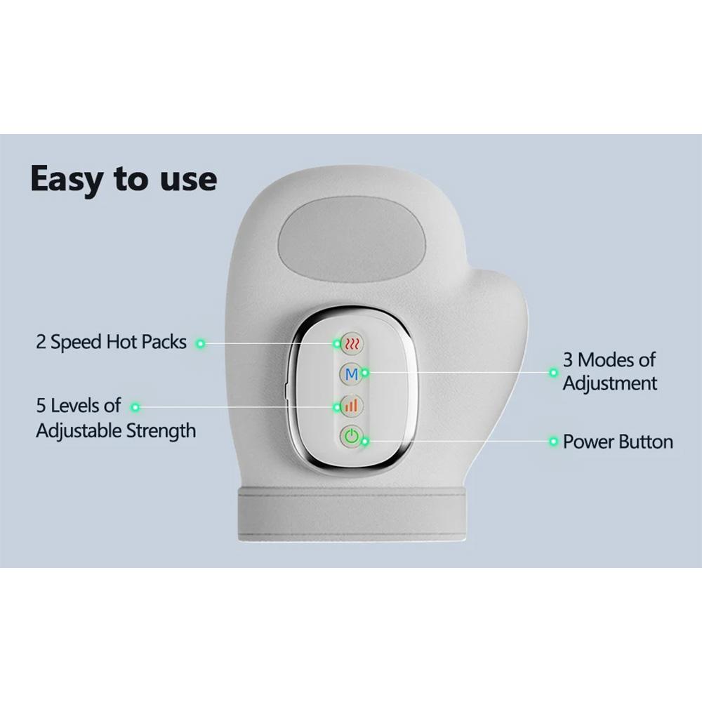Portable Electric Hand Massager with Heat - Cordless Air Compression Relaxation Device