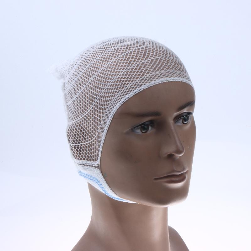 Elastic Mesh Cap Four Sided High Elasticity Fixed Mesh Cover Adult Child Head Injuries Dressing Postoperative Nursing Bandage