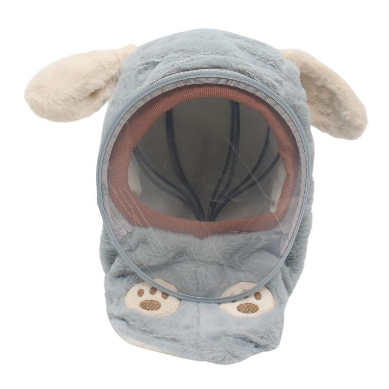 Winter Cute Puppy Scarf Hat Windproof Warm Saliva Protective Hat for Kids Toddlers Winter Hat