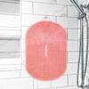 Shower Foot Scrubber Mat Silicone with Hanging Hole Strong Suction Cups Comfortable Back