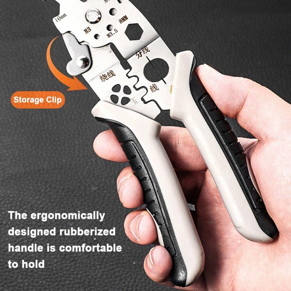 Wire Branching Elbow Wire Stripper Pliers Anti-Slip Wire Crimping Cutter  Wire Repair Tool