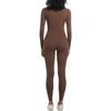 High-Intensity Zipper Long Sleeve Yoga and Running Bodysuit