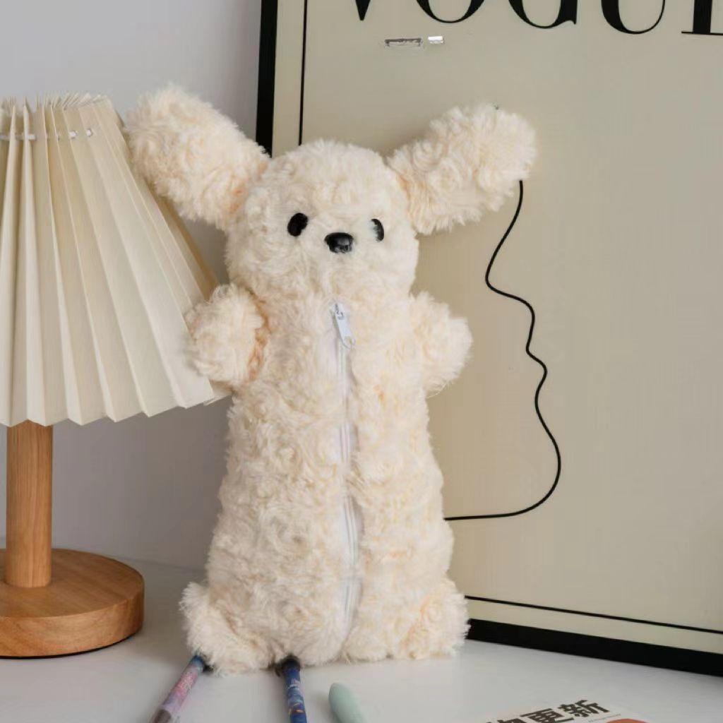 

Креативный плюшевый пенал-мишка, милый щенок, мягкие пеналы, большая вместимость, пенал для ручек, сумка для хранения для студенток, канцелярские принадлежности