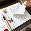 Vintage Rose A6 Artistic Booklet, 104 sheets Thickened high-value notebook with blank inner pages for drawing and note taking