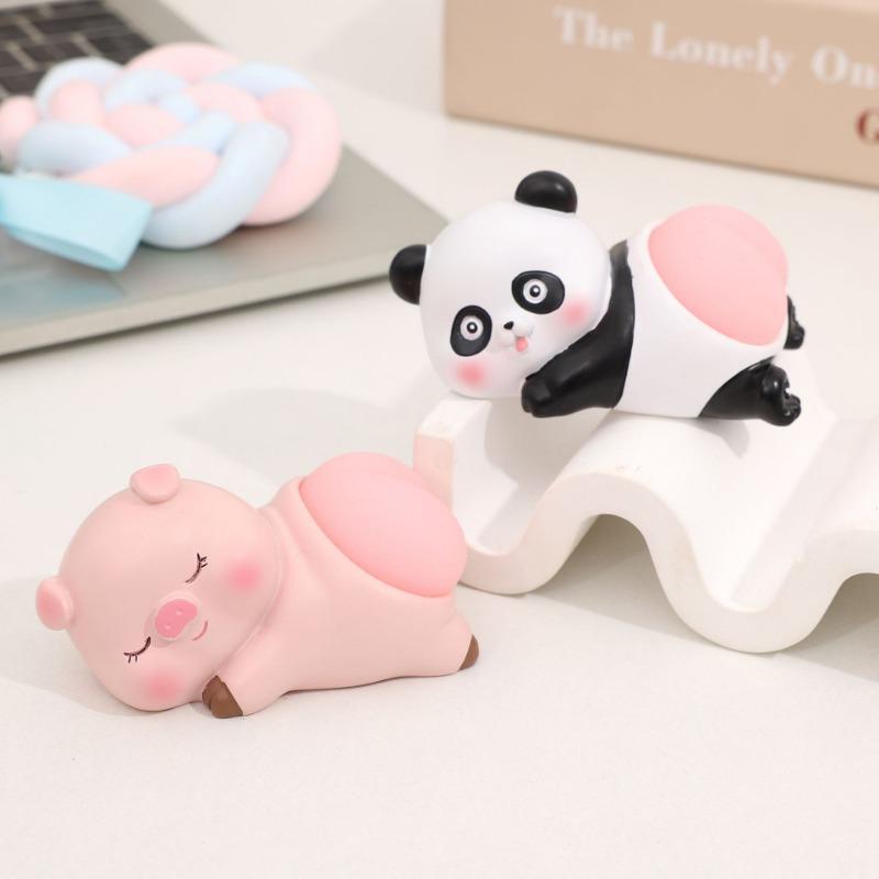 New Cute Pinch Bounce Butt Decompression Toy Cartoon Doll Soft Bounce Butt Small Light Office Desktop Ornament