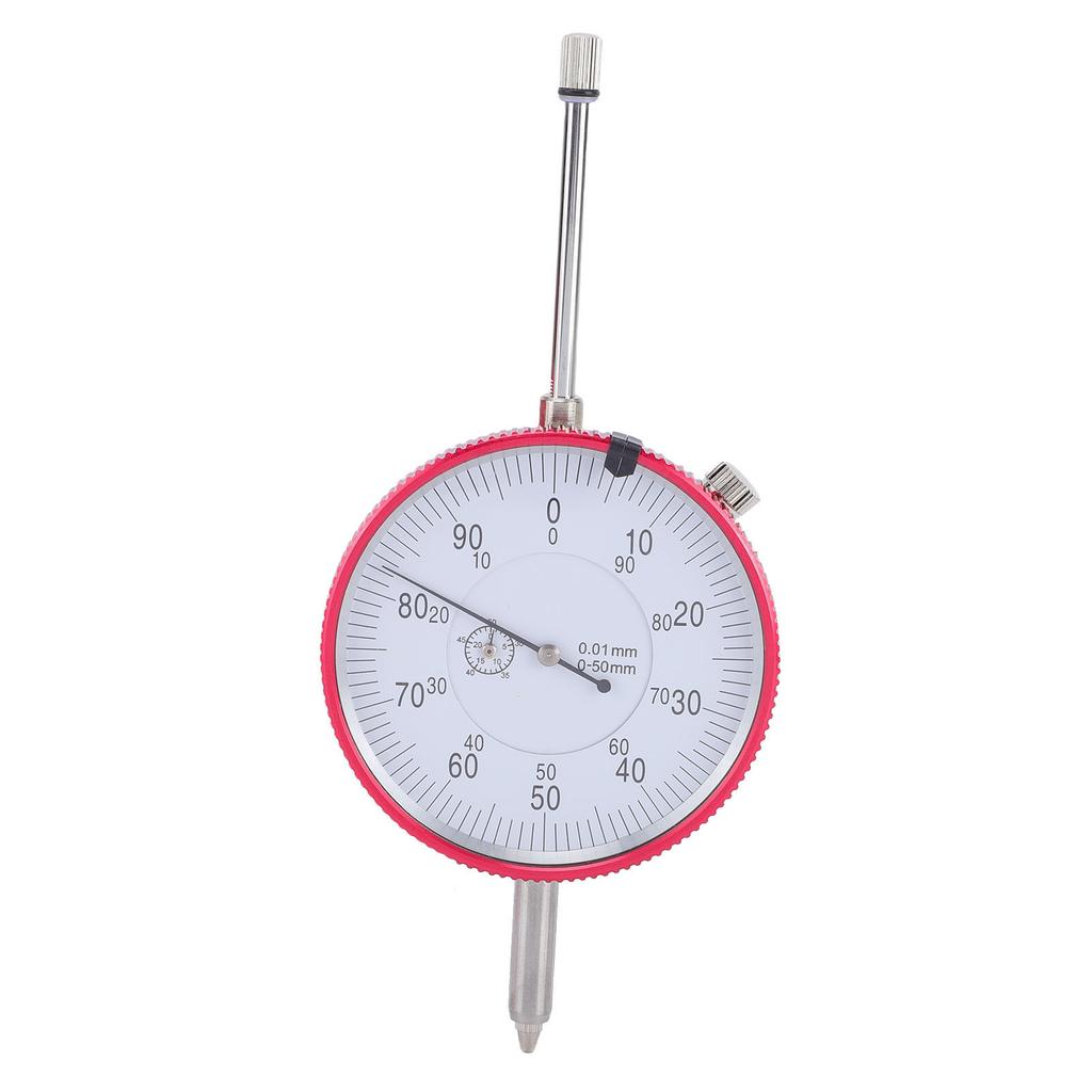 Dial Indicator Pointer Type Dial Test Indicator for Precise Instrument Measuring 0 50mm Range 0.01mm Accuracy