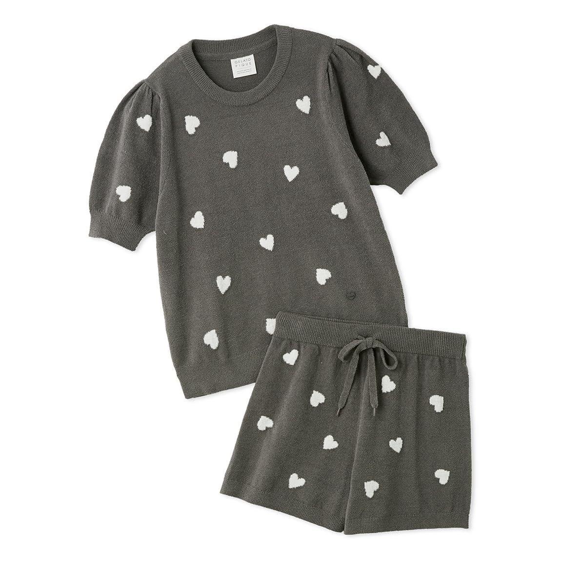 gelato pique Airy Moco Heart Jacquard Pullover Shorts Set PWNT261116 Womens