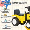 Ride-On Tractor with Trailer, Horn, Sand Toys, from 1 Year, Plastic+Metal, Yellow, 91 X 29 X 44cm