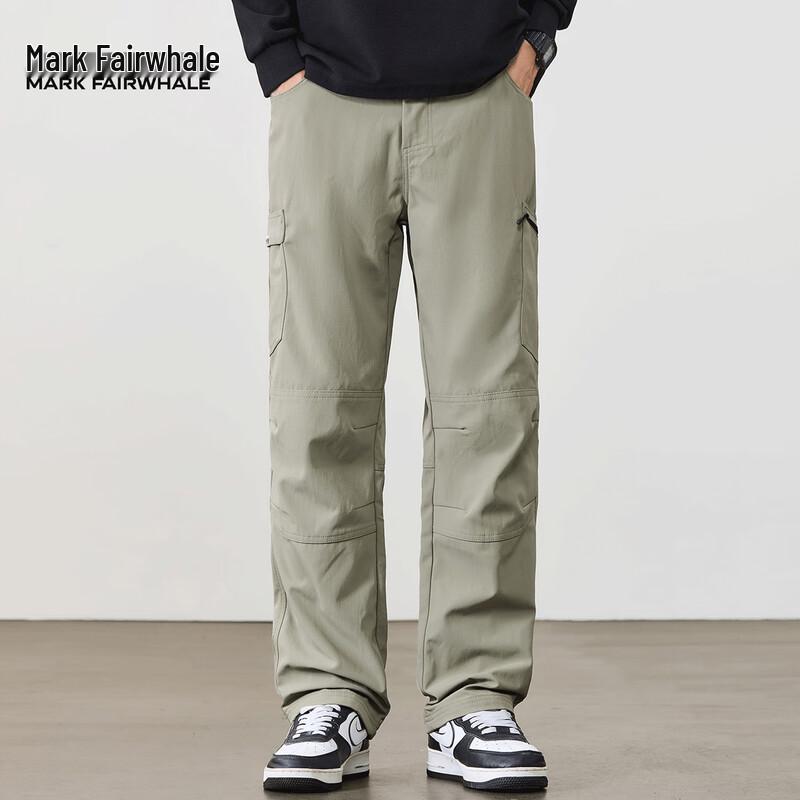 Mark Fairwhale Men's Workwear Multi-Pocket Straight-Fit Casual Pants