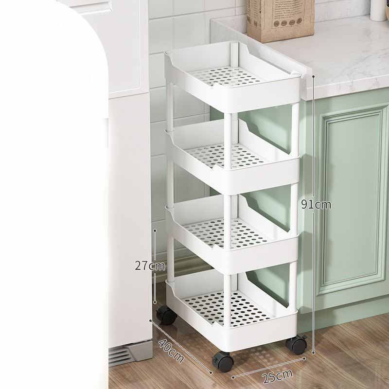Mobile Storage Shelf Interspace Gap Shelf Kitchen Storage Shelf Bathroom Storage Rack Fridge Side Seam Finishing Rack