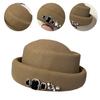 Women Felt Top Cap Girls Chauffeur Hat Adult Felt Beanie Winter Casual Headdress