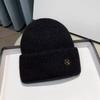 Knitted Hat With Thick Velvet For Women, Warm And Versatile, Big Head Circumference, Head Cover, Ear Protection, Cold Hat