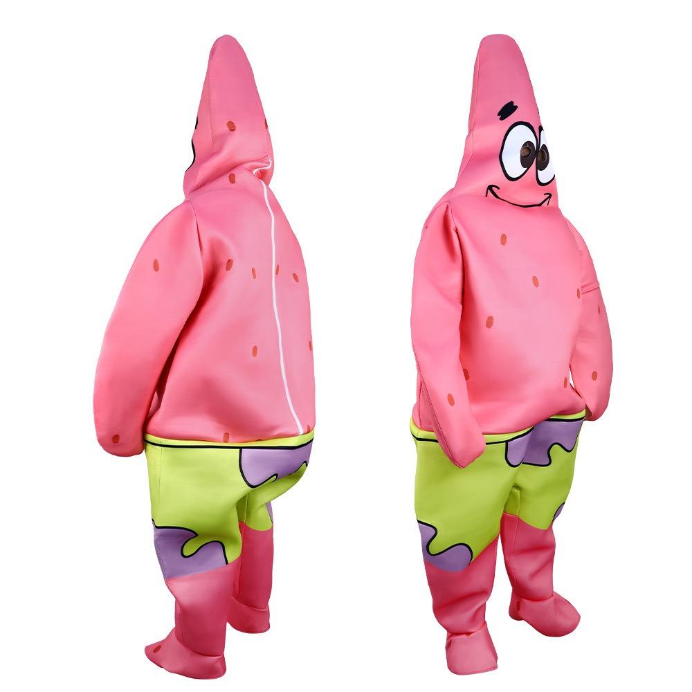 Anime Kreslený Patrick Hvězda Cosplay Kostým Houba Patrickstar Kombinéza pro Ženy Dívky Chlapce Muže Purimová Párty Karnevalový Kostým