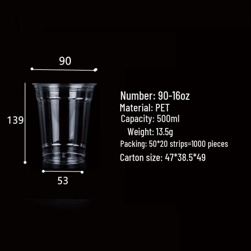 Xiaoyueya Disposable Transparent Plastic Cold Drink Cup Set