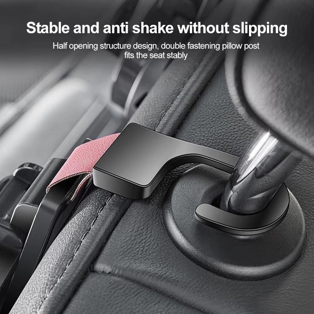 Foldable Car Seat Headrest Hook Multifunctional Back Seat Organizer Hanger for Water Bottles