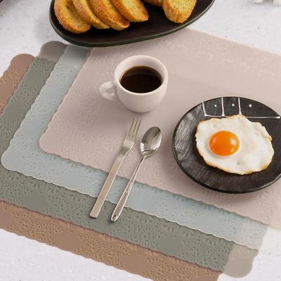 Tapis de table de cuisine en dentelle de silicone domestique imperméable