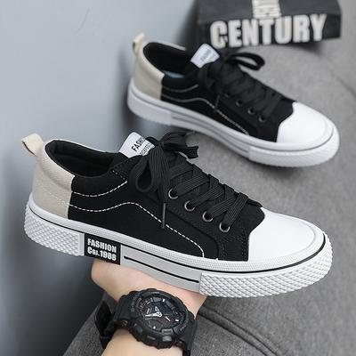 Red Canvas Shoes Men's 2025 New Summer Breathable Low-top Niche Cloth Shoes Boys Trend Sports, Leisure Board