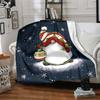 1Pc Christmas Gnome Snow Blanket Soft Throw Blanket For Home Bedroom Bed Sofa Travel Office Solid Christmas Blanket