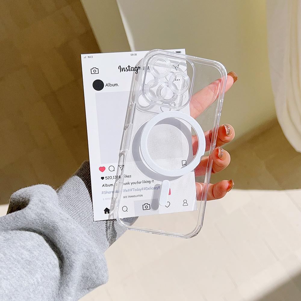 Luxury Clmj Small Chrysanthemum Flower Magsafe Magnetic Phone Case for iPhone 16 15 14 13 12 11 8 7 Plus Pro Max XR XSMax Cover