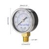 X37E 1/4" NPT Mini Pressure Gauge Fitting for Fuel Oil Or Water 0-200psi / 0-14bar Liquid Pressure Gauge Brass Internal