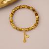 11 years of new amber streamer Maillard color stone citrine bracelet, lucky golden tiger stone bracelet, women