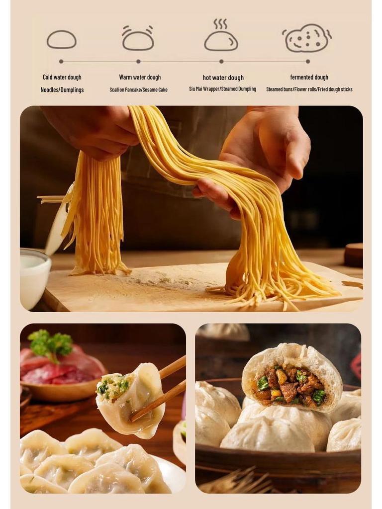 Automatic Electric Dough Mixer: Multifunctional Kneading, Beating & Fermentation Tool for Home Chefs