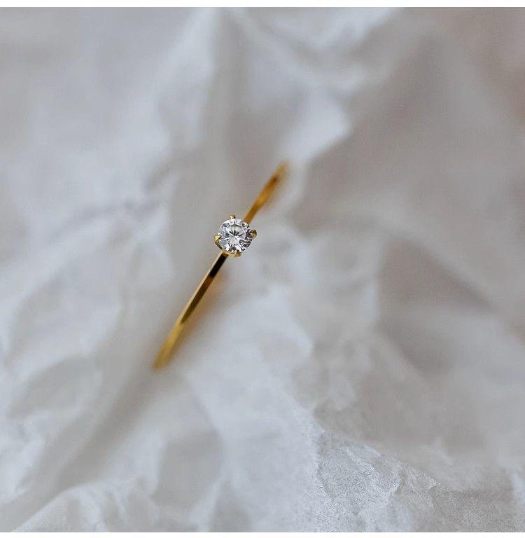 

Vintage Male Female Zircon Ring Crystal Small Stone Wedding Ring Trendy Engagement Rings For Women Men 5