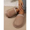 Cotton Slippers for Couples Indoor, Home Plush Winter Home Anti Slip Women's Warm Men's Slippers Autumn and Winter