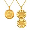 Personalized Photo Necklaces, Stainless Steel Crown Custom Memory Keepsake Picture Hold Pendant Necklace for Women