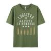 Gun Enthusiast Bullet I Believe In Safety In Numbers Graphic Shirts Men Luxury Brand Big Size Tshirt