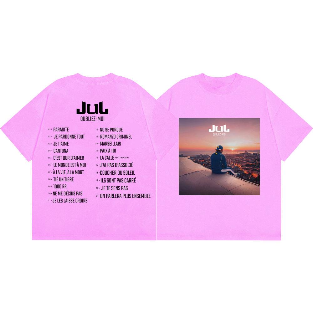 Rapper Jul Oubliez Moi Graphic T Shirts High Quality Fashion Short Sleeve T-shirts Men Women Clothing Harajuku Hip Hop T-shirt