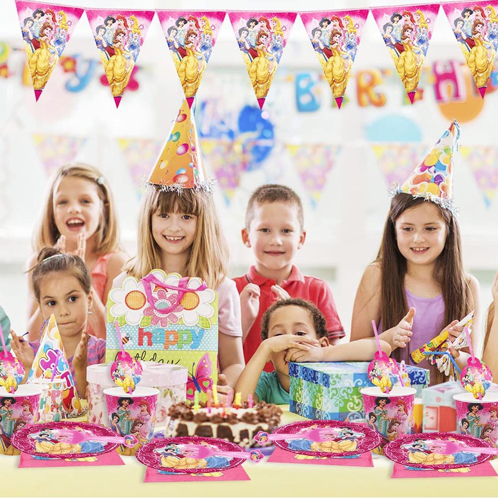 Disney Princesses Themed - Birthday Party Supplies Tableware For 10 Guests