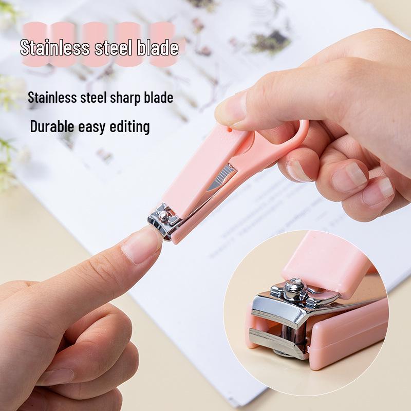 

Ins Girl s Heart Cute Keychain Nail Clipper - Manicure Tool Nude Purple