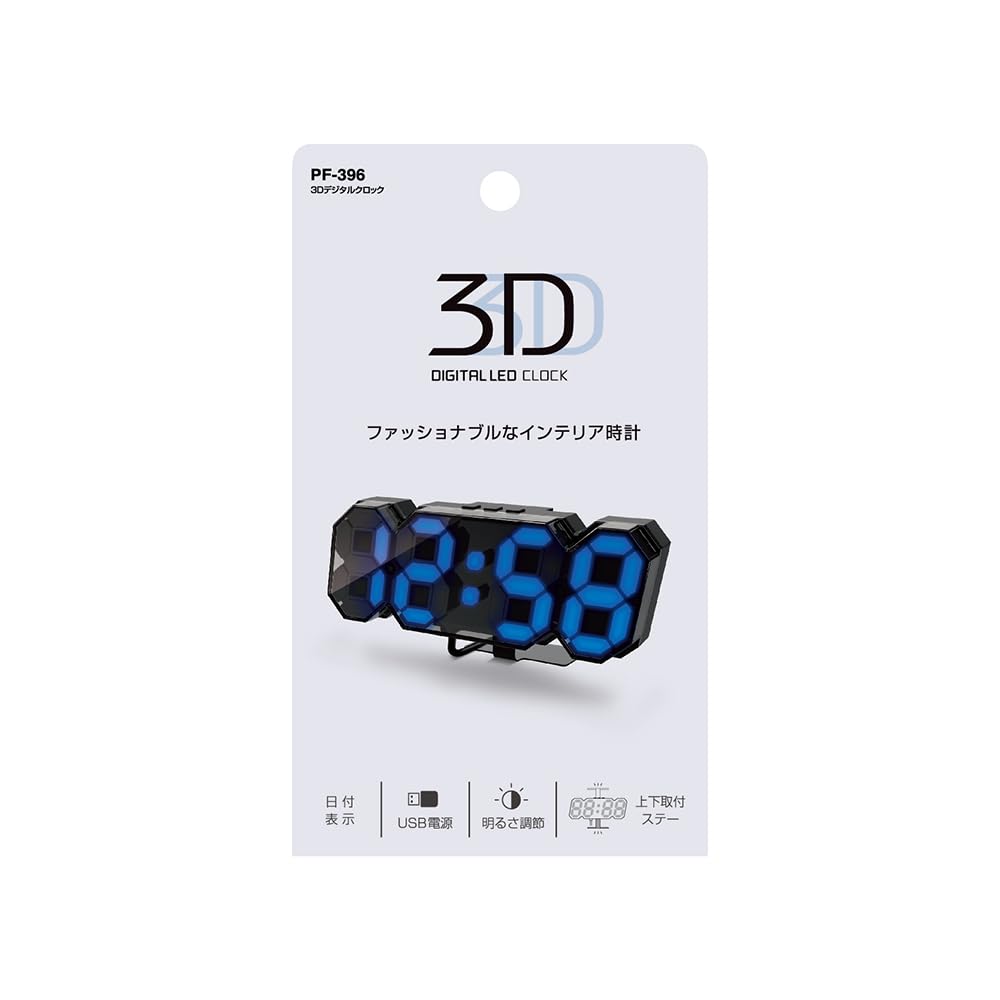 Orologio Digitale 3D per Auto Tsuchiya Yac, Fumè, PF-396