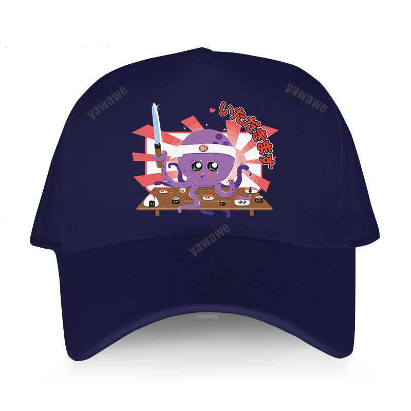 Adjustable Baseball Cap Balck Women Luxury Hats Polpo Maschio Sushi Man Hip Hop Short Visor Hat Snapback Adult Sport Bonnet