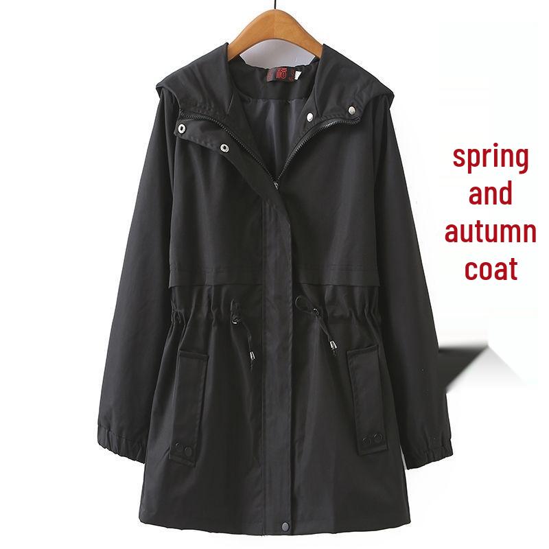 

Women s Plus Size Mid-Length Trench Coat - Slimming Casual Fashion for Spring & Autumn 2025 6XL recommended for 82.5-90 kg
