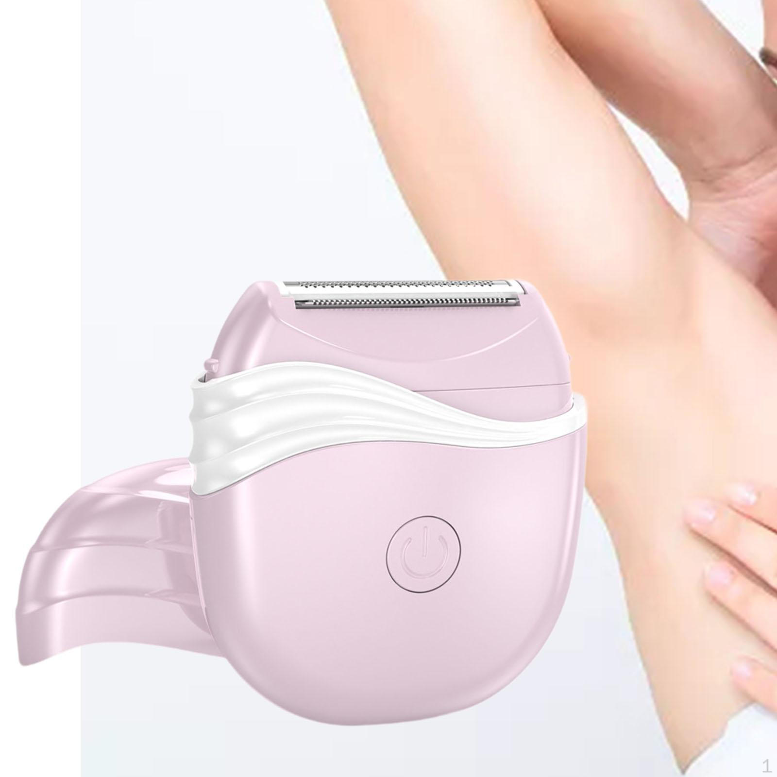 

Электробритва для женщин, компактная, электрическая бритва, триммер для зоны бикини и подмышек розовый