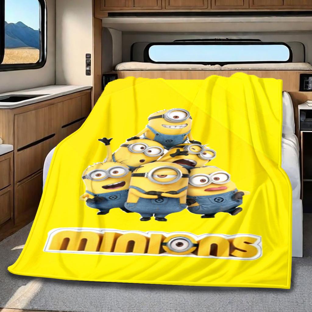 The Minions Breaking Through The Wall Blanket Is Suitable for Beds and Various Other Occasions, Making It A Perfect Gift.
