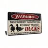Metal Poster Vintage Ducks for Bar Pub Man Cave 8x12 Inch