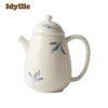 180ml Hand-painted White Porcelain Orchid Teapot Handmade Tea Infuser Pot Tea Brewing Kettle With Strainer Drinkware Gift Craft