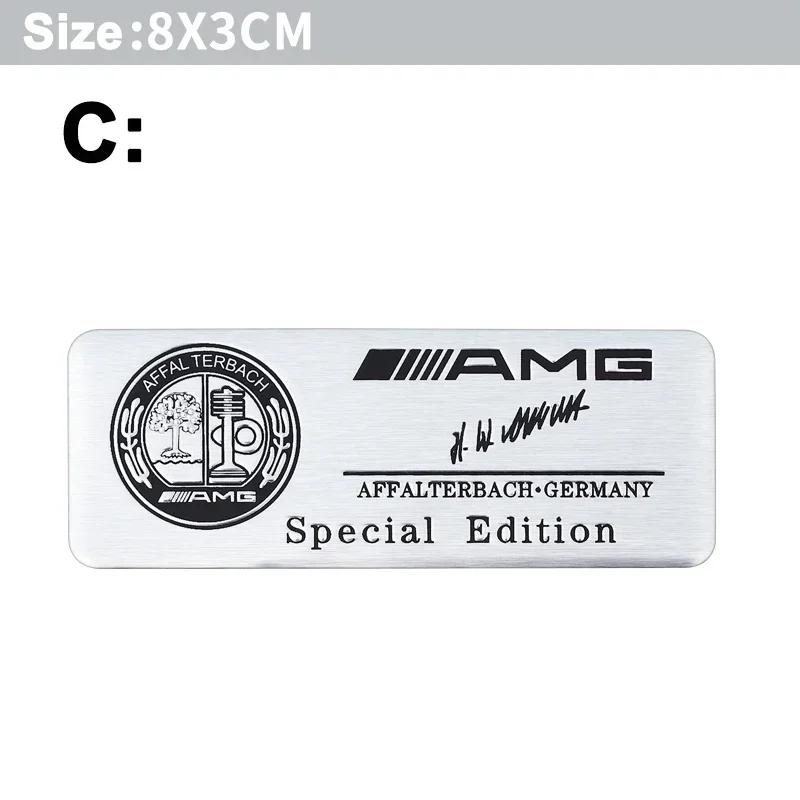 AAVV1 Car Aluminum Sticker Emblem Badge Decals Accessories For Mercedes-Benz A/B/GLA/CLA Smart AMG W108 W124 W126 W140 W168 W169 W176