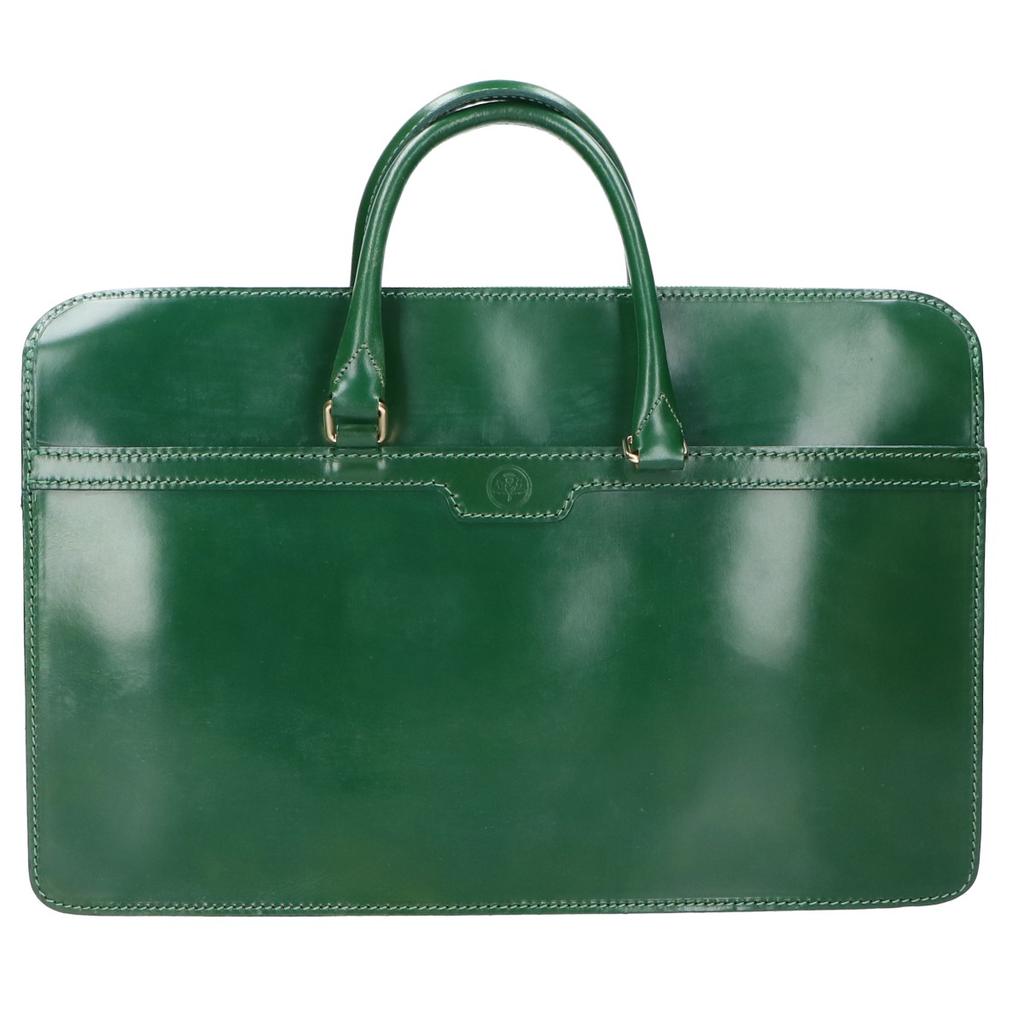 GLENROYAL [Excellent Condition] 02-5225 Bridle Leather 2-Handle Bag/In-Bag Set (2 Pieces) Tote Bag greenUsed