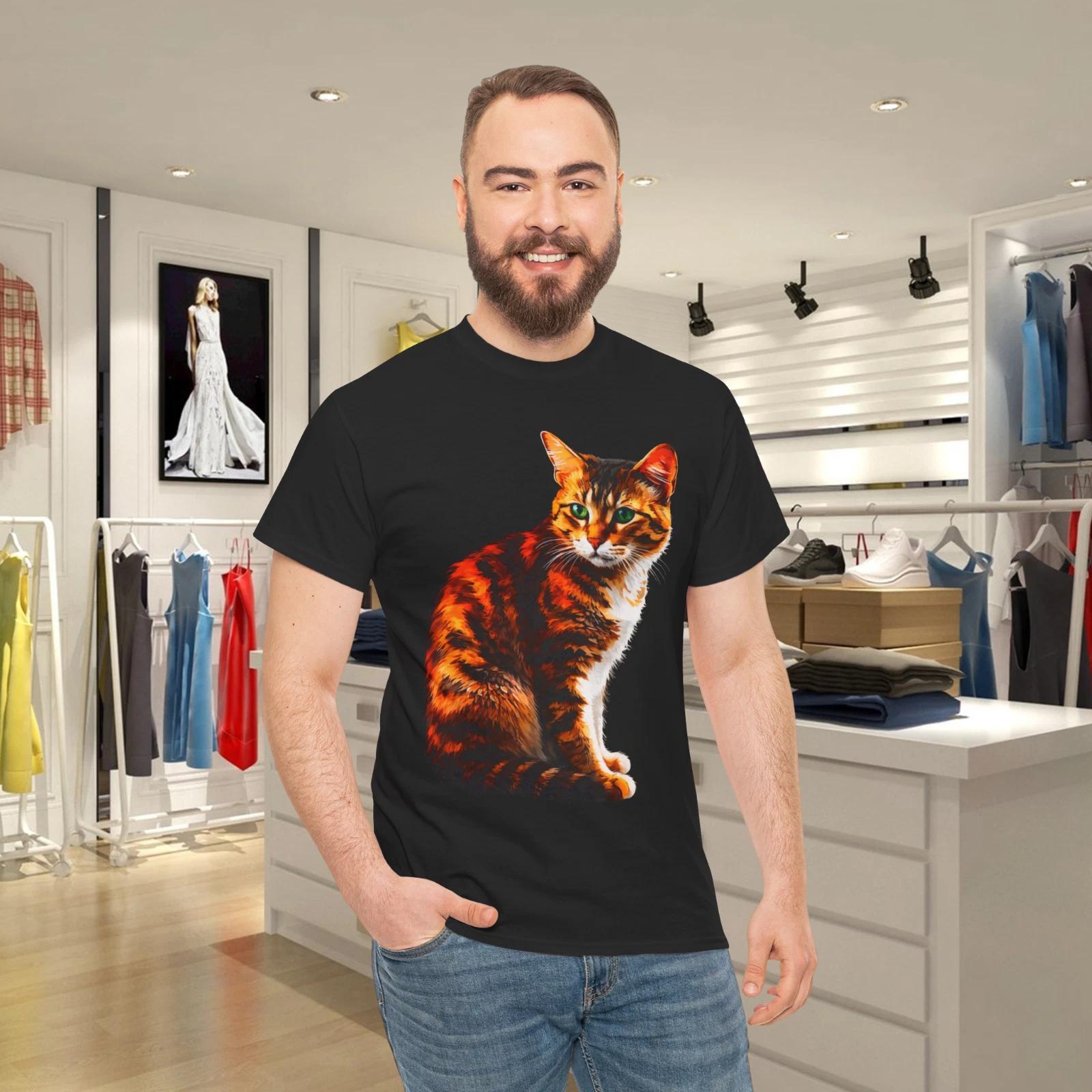 Pet Cat Motif Animal Cat T- Shirt 3XL