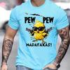 Summer Men's Casual Loose Oversized 3D Cartoon Printed Comfortable Round Neck Short Sleeved T-shirt Top