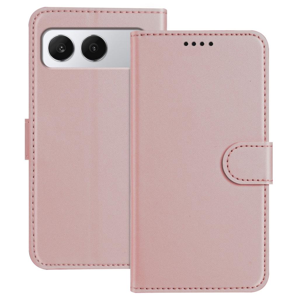 For OnePlus Nord 4 Leather Case Wallet Stand Solid Color Anti Drop Phone Cover